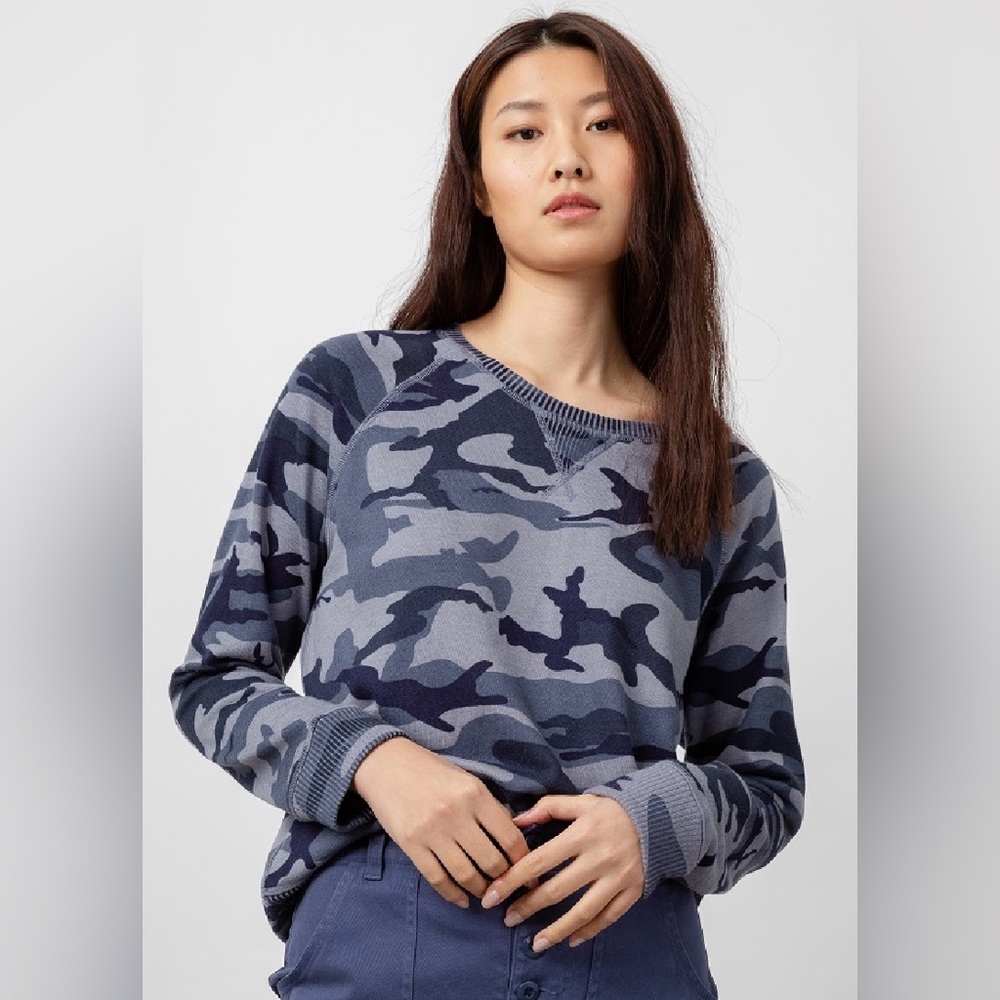 Rails Theo Sweatshirt – Blue Indigo Camo - Size M